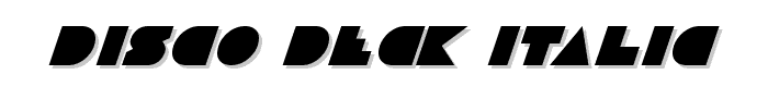 Disco Deck Italic font